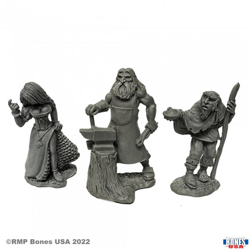 30087 Townsfolk NPCs Bones USA Plastic RPG Minis