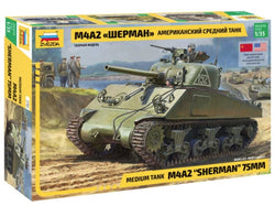 M4A2 "Sherman " 75mm - Zvezda 1/35 :www.mightylancergames.co.uk