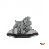 Broogtarki Ore Hound gaming miniature a six legged dog, this view is from the side