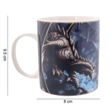 Mug with size and dragon design 