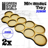 32mm Slim Fit Skirmish Movement Trays by Green Stuff World