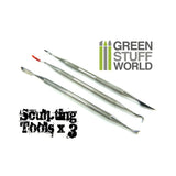 Sculpting Tools set of 3 - 1011- Green Stuff World