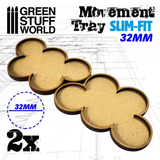 32mm Slim Fit Skirmish Movement Trays by Green Stuff World 
