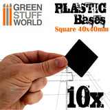 Plastic Square Bases 40x40 mm-9832- Green Stuff World