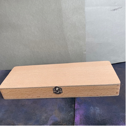 light coloured wooden art box