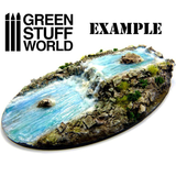 example of the River Water Textured Sheet by Green Stuff World being used on a waterfall diorama