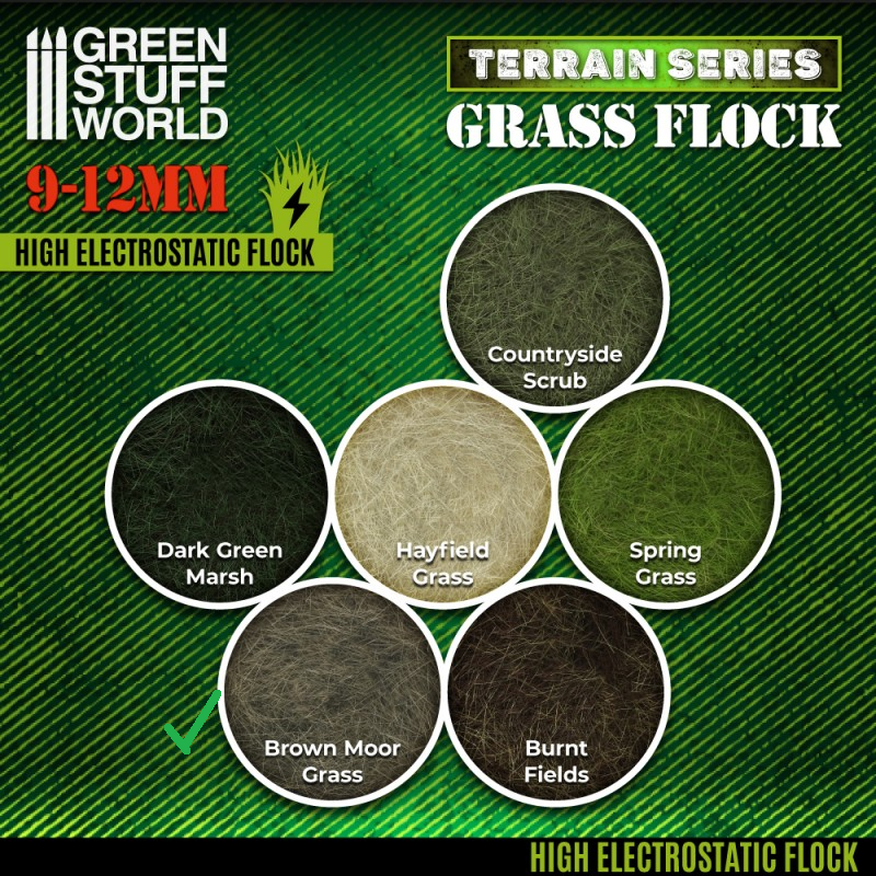 Brown Moor Grass 9-12mm Flock -200ml- GSW
