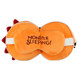 open Orange Monster Travel Pillow & Eye Mask