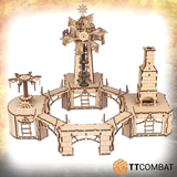 Mainspring Mill from TT Combat - A fantastic structure with waterwheel and various advantage points to add extra detail and dimension to your table top games. Full view 