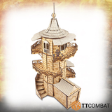 This TT Combat MDF Captain Bamboozle's Wizard Tower is an impressive structure with spiral walk ways on the outside and a pointed roof. Fantastic for lots of games and settings.