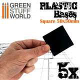 Plastic Square Bases 50x50 mm -9833- Green Stuff World