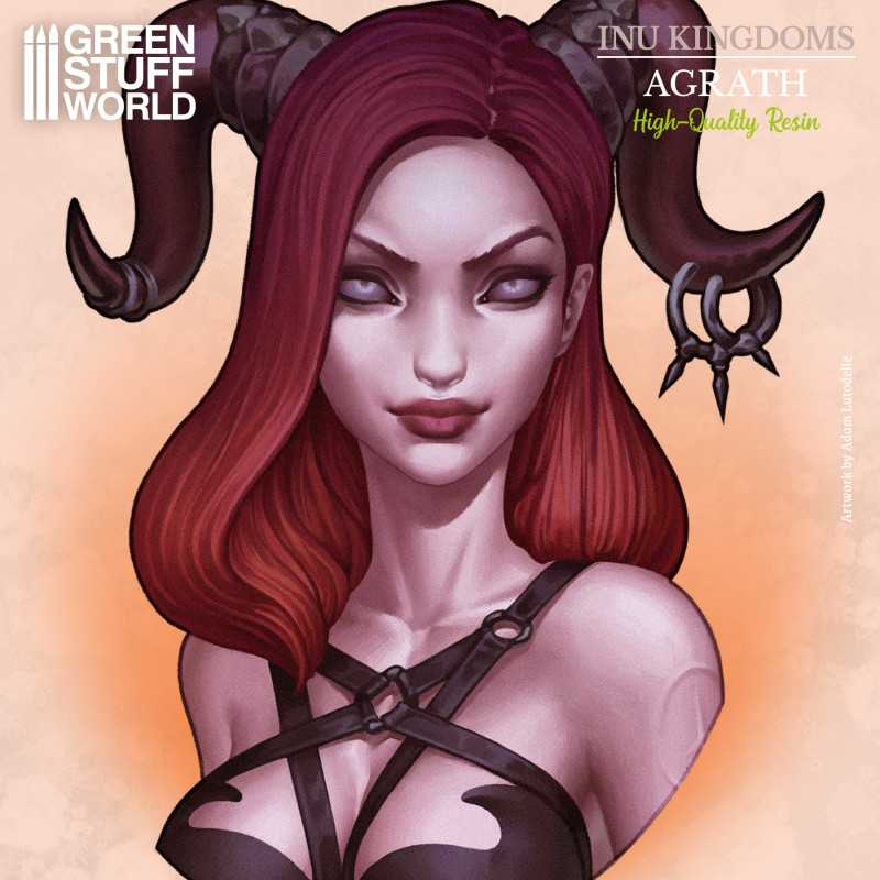 Agrath Demonic Vessel Bust- Inu Kingdoms - Green Stuff World
