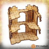 Derelict Enclave by TT Combat, multi level MDF scenery for your tabletop game. - section view