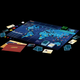 Pandemic Legacy Season 1 Red game laid out 