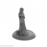 Adrasteia Winterhorn, Female Vampire from the Dark Heaven Legends metal range by Reaper Miniatures sculpted by Bobby Jackson. A lovely female vampire dressed in a long dress and cloak that gather on the floor,