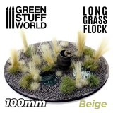 Beige Long Grass Flock 100mm - GSW