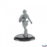Genesis, Viceroy Assassin gaming miniature of a sci fi female from the rear