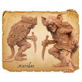 Moonstone Outlanders Gnome miniature of a male gnome with rat skin