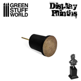 2.5cm Black Tapered Round Bust Plinth - Green Stuff World (30mm)