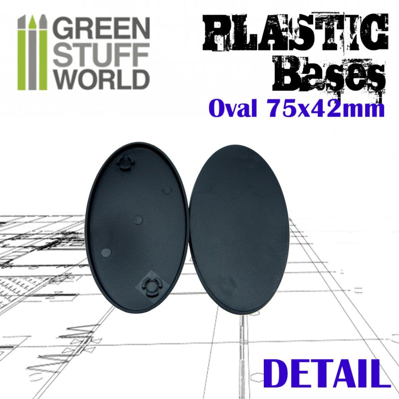 Plastic Bases - Oval Pill 75x42mm -9890- Green Stuff World