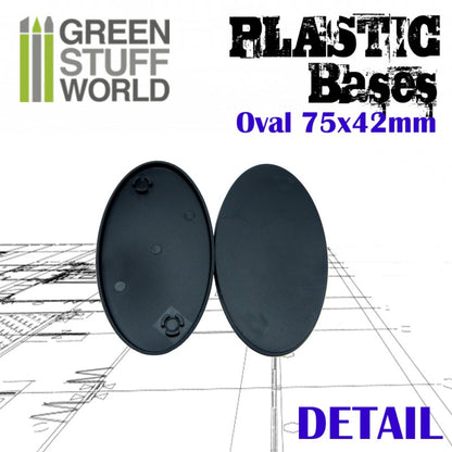 Plastic Bases - Oval Pill 75x42mm -9890- Green Stuff World