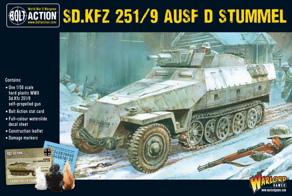 German Sd.Kfz 251/9 Ausf D 'Stummel' 7.5cm SP gun (Bolt Action) :www.mightylancergames.co.uk 