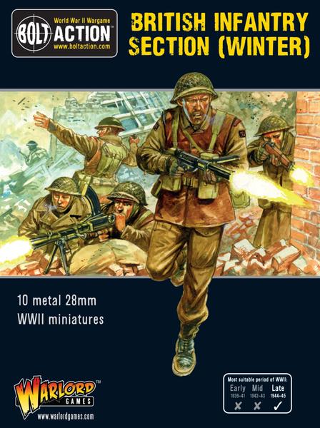 British Army Infantry section (Winter) - (Bolt Action) :www.mightylancergames.co.uk