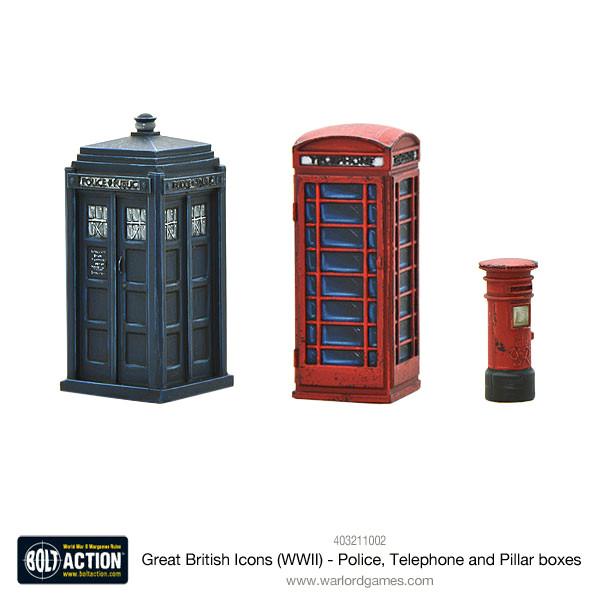 Great British Icons (WWII) - Police, Telephone and Pillar Boxes (Bolt Action) :www.mightylancergames.co.uk