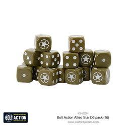 Allied Star Dice - 16x d6 Pack (Bolt Action - 408403001)