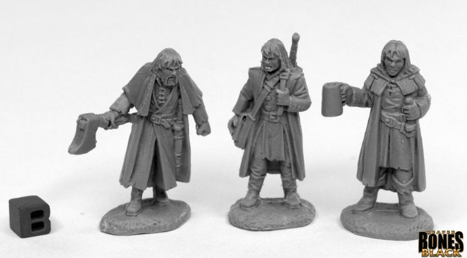 44016: DREADMERE MERCENARIES (3) (Bones Black) reaper miniatures