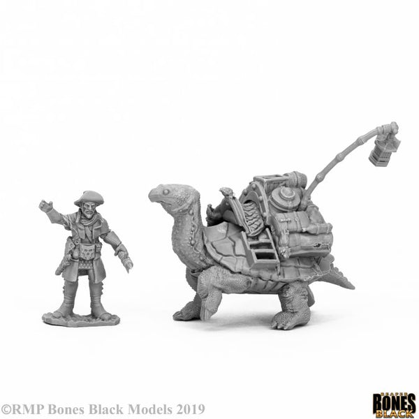44053 Dreadmere Tortoise & Drayman Reaper Bones Black- mighty lancer games