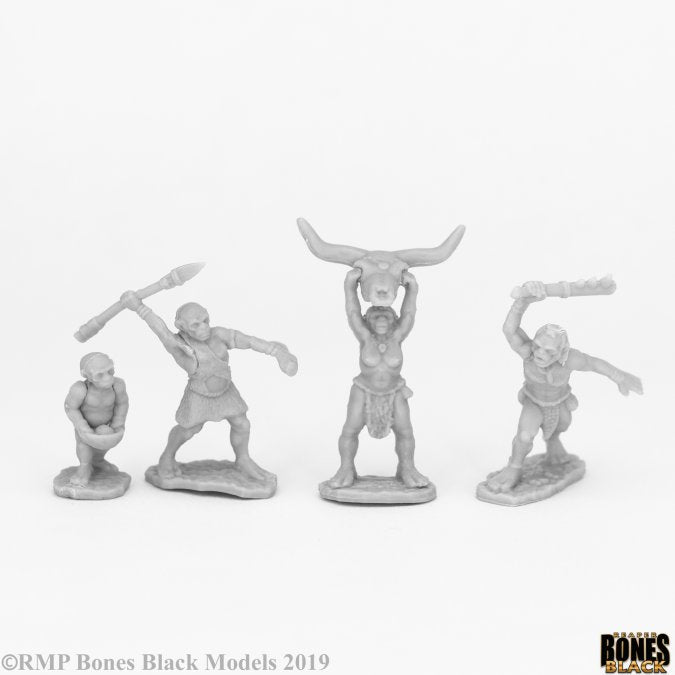 44077 - People of the Dawnlands x4 (Reaper Bones Black) :www.mightylancergames.co.uk