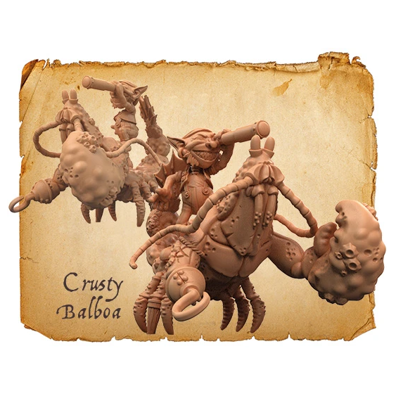 Moonstone Booty's Bilge Troupe Box goblin riding a lobster miniature 