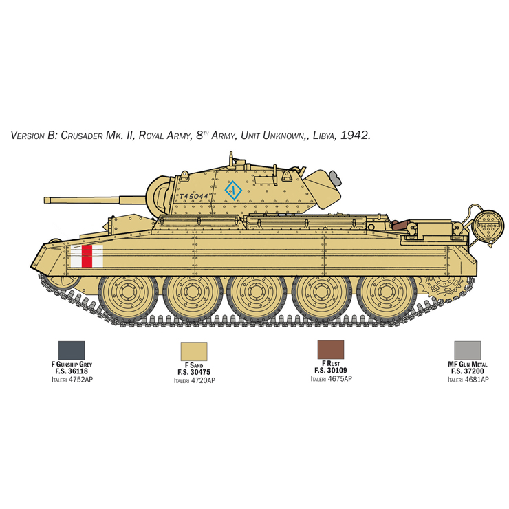 Crusader Mk. II with 8th Army Infantry - 1:35 - Italeri 