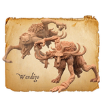 Moonstone Wild Things Troupe miniature of a wendigo on all fours 