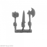 Hammer, sword and axe weapon sprue