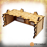 TT Combat MDF Prison scenery piece for your tabletop games- one section view 