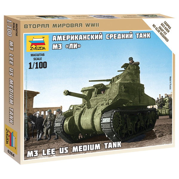 US M3 Lee Medium Tank Zvezda 1/100 Kit