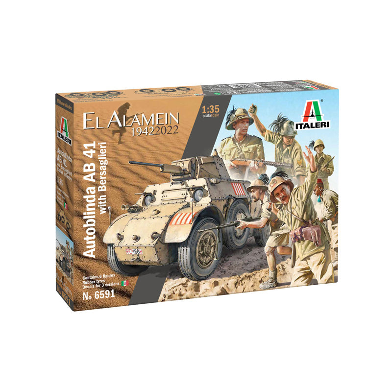 Automoblinda AB 41 With Bersaglieri Italeri 1/35 Scale Model