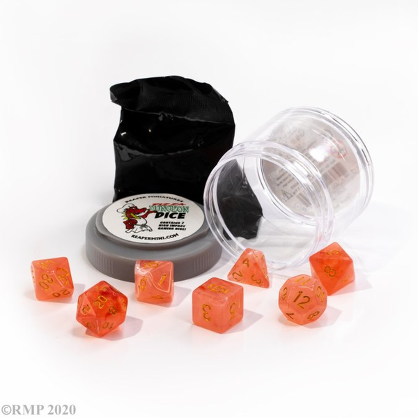 19023 - Gem Red Lucky Pizza Dungeon Dice - Reaper Dice