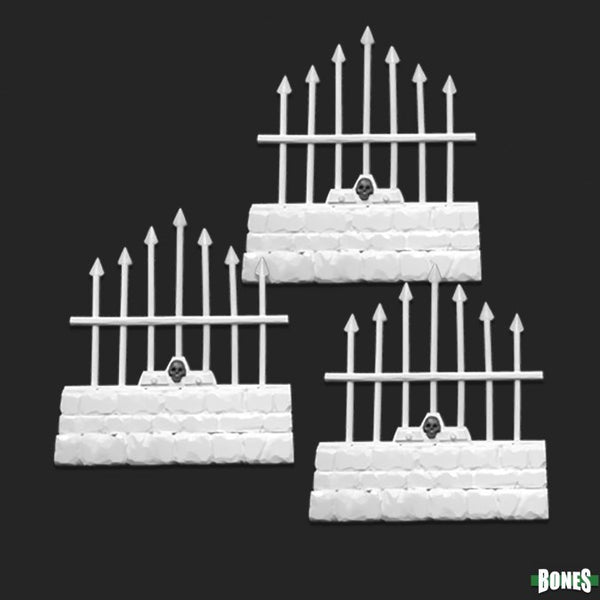 77530 - Graveyard Short Fences x3 (Reaper Bones) :www.mightylancergames.co.uk 