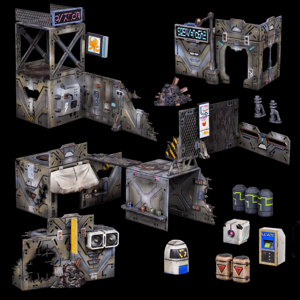 Deadzone 3rd Edition Two Player Starter Set  by Mantic Games miniature gaming scenery