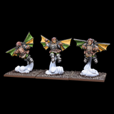 Halfling Ej Grenadiers Regiment for Kings of War by Mantic Games. This set of three miniatures are using mechanical flying machines 