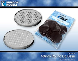 Rubicon 40mm Round Lip Base :www.mightytlancergames.co.uk