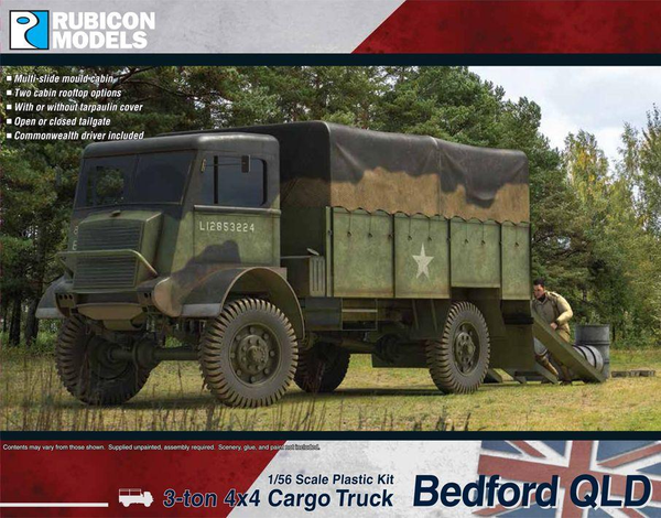 Bedford QLD Cargo Truck (Rubicon 1/56 Kit)
