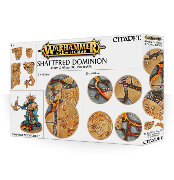 Age of Sigmar: Scenery - Shattered Dominion 40 & 65mm Round Bases