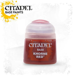 Citadel Base Paint - KHORNE RED (12ml): www.mightylancergames.co.uk