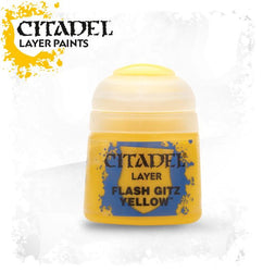 Citadel Layer Paint - Flash Gitz Yellow (12ml) :www.mightylancergames.co.uk 