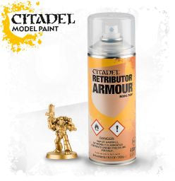 Citadel spray paint - Retributor Armour: www,mightylancergames.co.uk