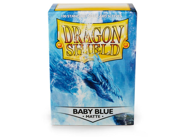 Dragon Shield Baby Blue Matte – 100 Standard Size Card Sleeves: www.mightylancergames.co.uk